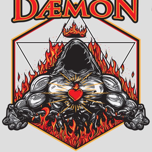Fitness t-shirt with the title 'Daemon'