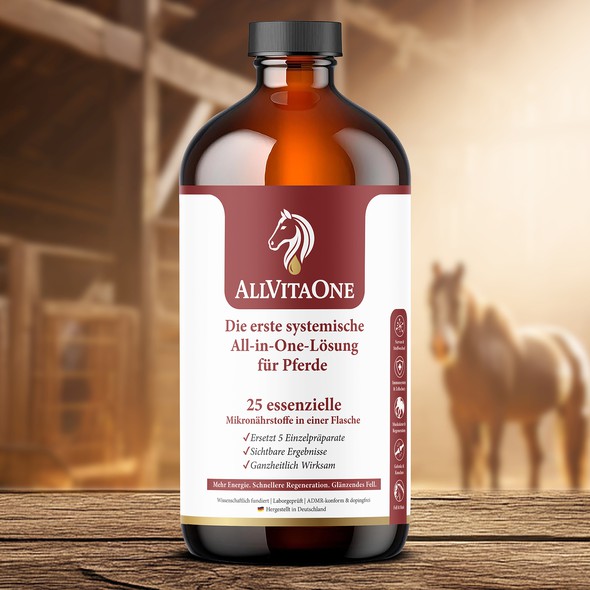 Label with the title 'Horse supplement'