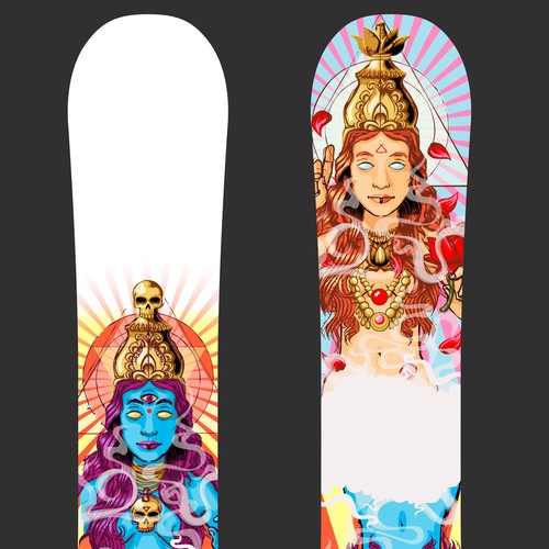 Snowboarding design with the title 'Snowboard design'