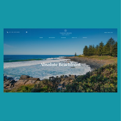 Broken design with the title 'Clean and Modern: Hotel/Resort website'