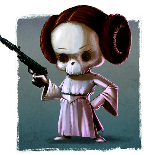 Star Wars design with the title 'T shirt character design'