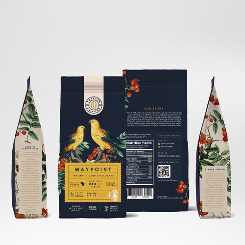 Roasted coffee packaging with the title 'Coffee packaging '