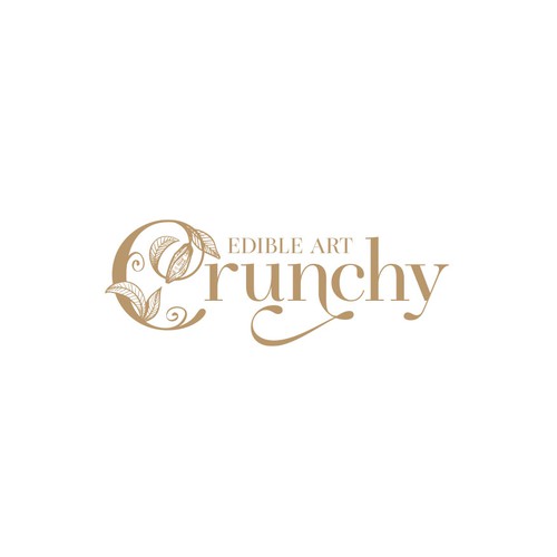 Chocolate logo with the title 'Logo for Crunchy.'