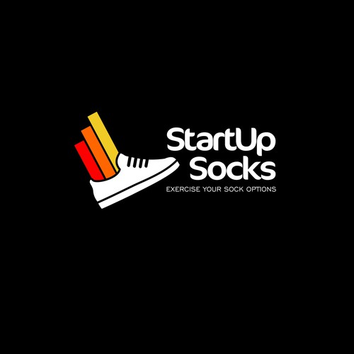 Sock design with the title 'StartUp socks'