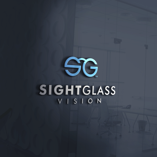 Vision design with the title 'Innovative vision care company needs a clean, modern, simple logo'