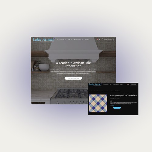 Tile design with the title 'An Artisan Tile E-commerce Store'