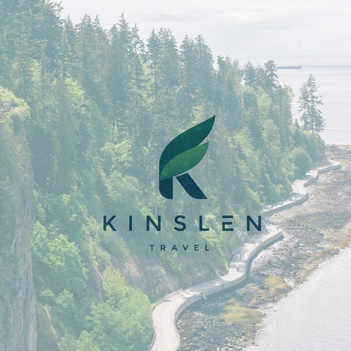 Travel agency logo with the title 'Logo Design for Kinslen travel'