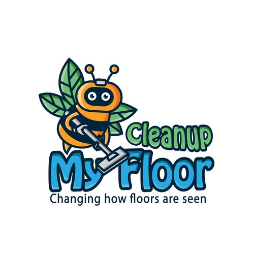 Cleaning company logo with the title 'floor cleaning company logo design'