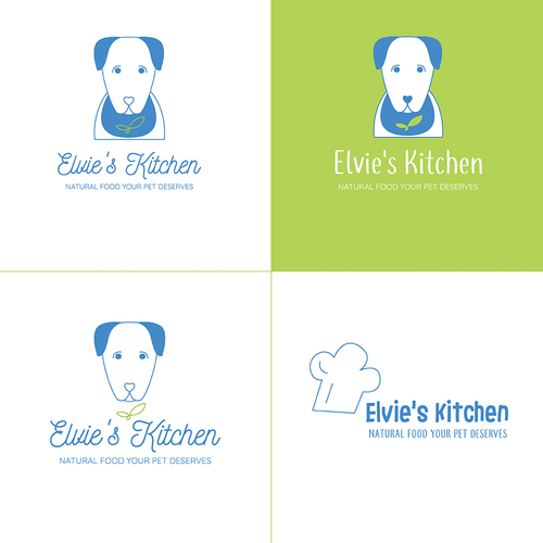 Pet food logo with the title 'Simple logo - natural food for dogs.'