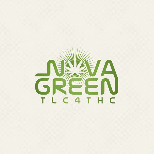 Fertilizer logo with the title 'Nova Green - Cannabis fertilizer brand'