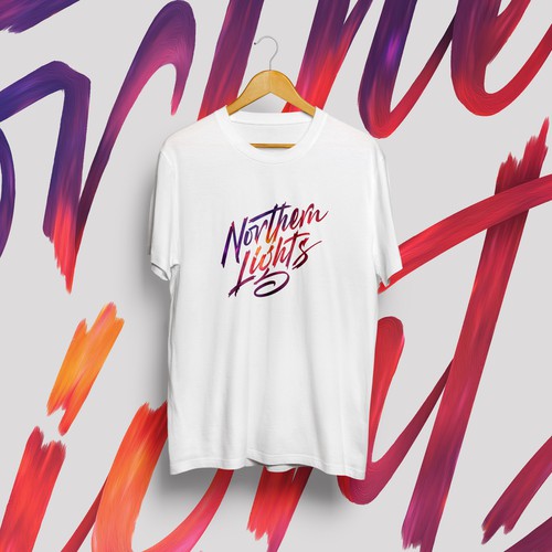 Expressive design with the title 'Brush Lettering concept '