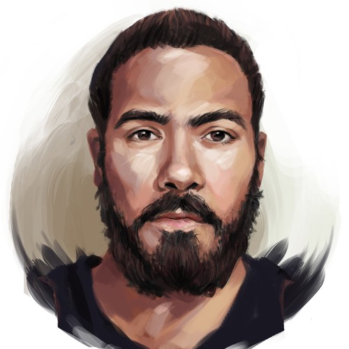 Face illustration with the title 'Portrait '