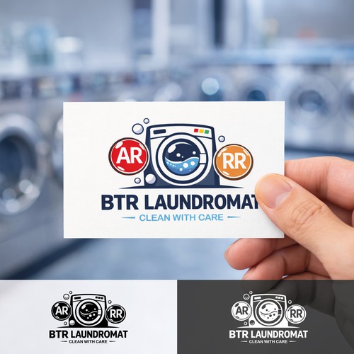 Laundry design with the title 'Playful Icon Logo for Coin-Op Laundry'