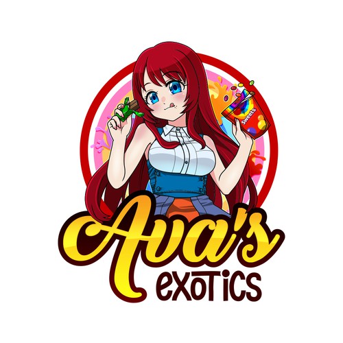Cute artwork with the title 'Ava's Exotics'