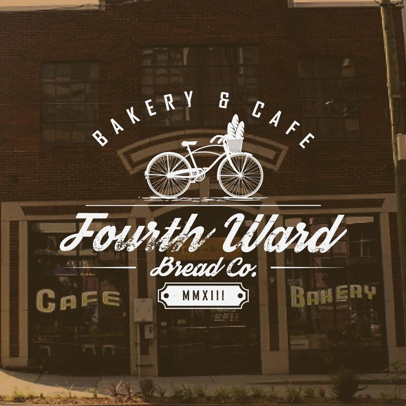 Bread brand with the title 'bakery & cafe logo design'