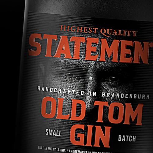 Gin label with the title 'Consept OLD TOM GIN «STATEMENT»'