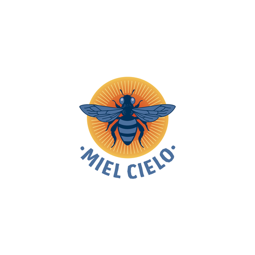 Literal logo with the title 'Honey Logo for Miel Cielo'