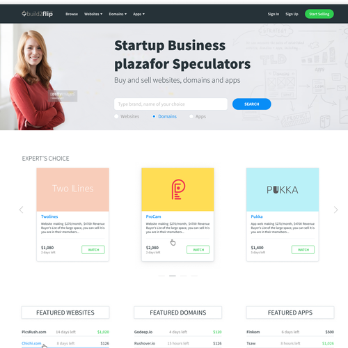 Peaceful design with the title 'Flips Redesign'