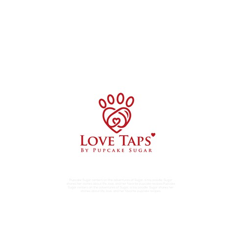 Puppy logo with the title 'Pupcakes Logo Design'