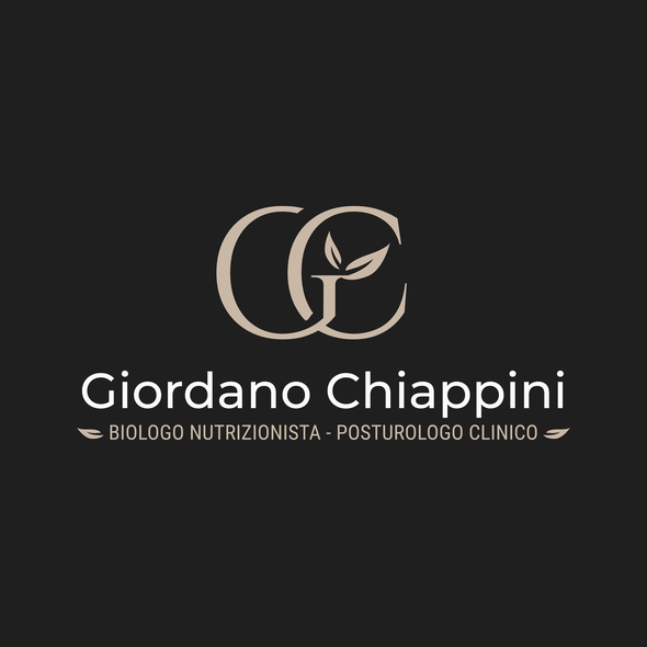 Nutritionist logo with the title 'Giordano Chiappini - Biologo Nutrizionista'