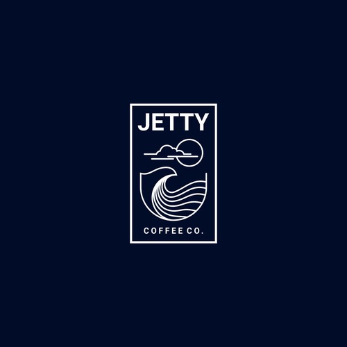 Coffee shop brand with the title 'Logo concept for Jetty'