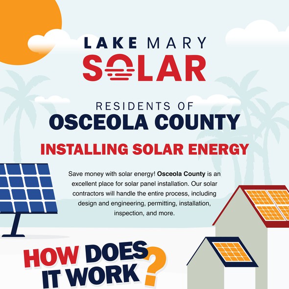 Solar design with the title 'Infographic for a Solar Company'