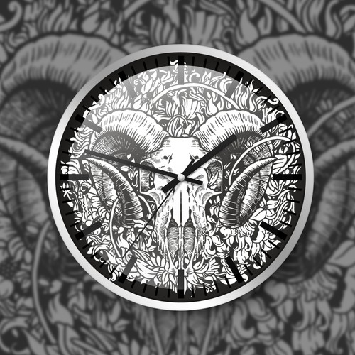 Beast design with the title 'goat illustration'