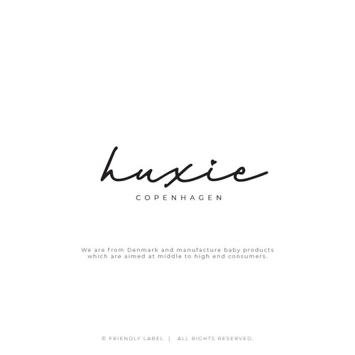 Warm logo with the title 'Feminine and stylish wordmark featuring a subtle heart'