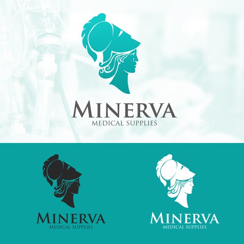 Pharmacy logo with the title 'Minerva Medical Supplies'