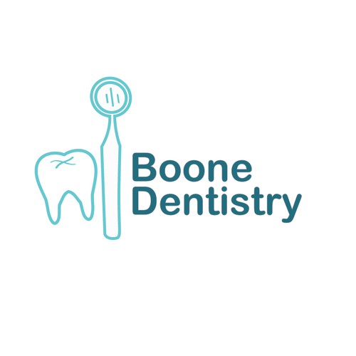Mirror design with the title 'Boone Dentistry Logo'