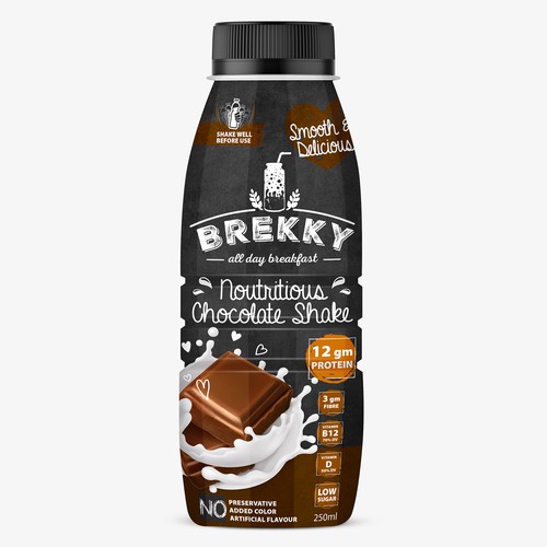 Protein label with the title 'Nutritious Shake BEKKY '