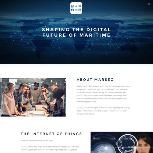 Website with the title 'MARSEC - Digitial Navivational Systems'