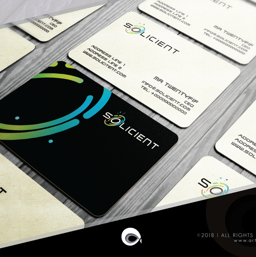 Space design with the title 'Business Cards for Technology Company'