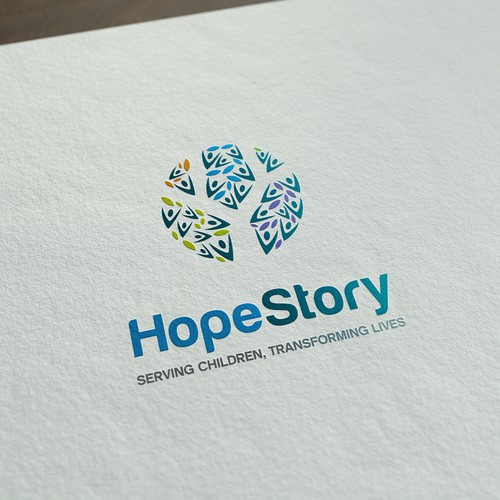 Charity logo with the title 'Logo concept for HopeStory'