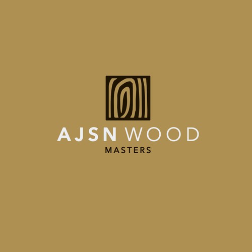 Wood logo with the title '«Ajsn Wood Masters» logo'