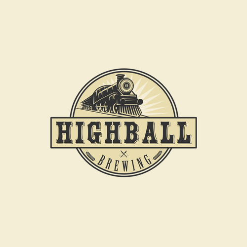 Locomotive design with the title 'Highball'