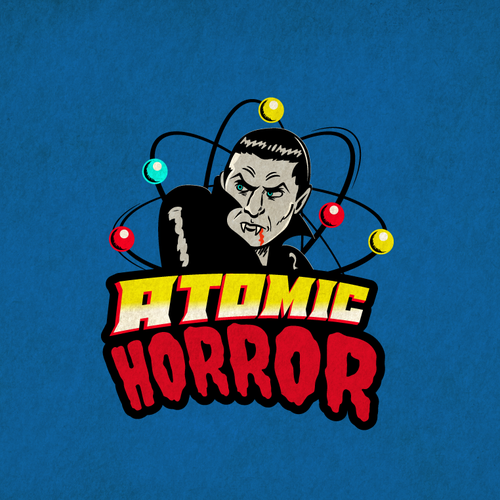 Atomic design with the title 'Horror Store logo'