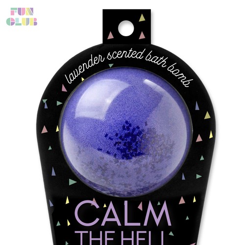 Funny packaging with the title 'BathBomb Packaging Design '
