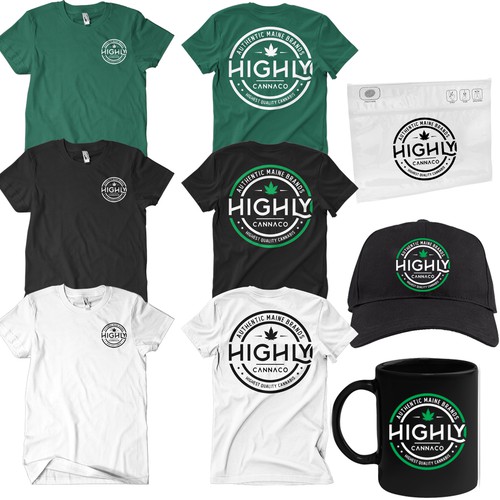 Retail t-shirt with the title 'Highly Cannaco'