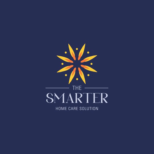 Sunflower design with the title 'The SMARTER Home Care Solution'
