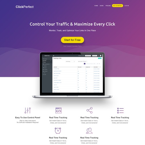 Gradient website with the title 'UI for Saas based Tool'