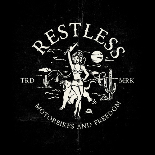 Panther design with the title 'RESTLESS'