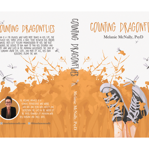 Orange book cover with the title 'Book cover for teenage audience'