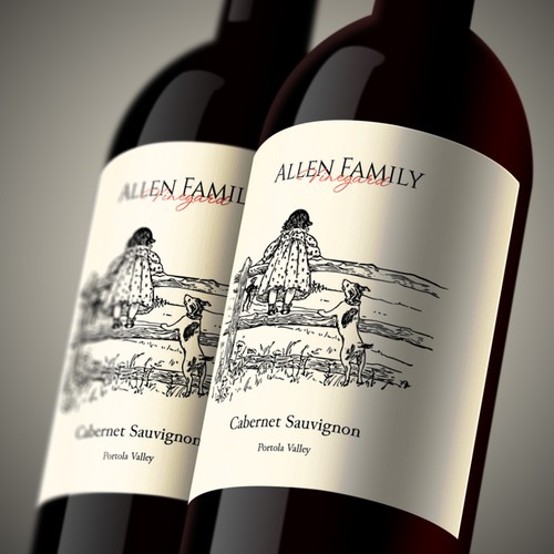 Atmosphere design with the title 'Label for Cabernet Sauvignon wine'