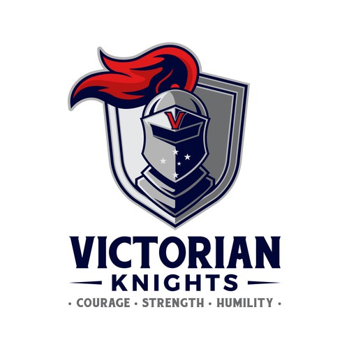 Sports logo with the title 'Victorian Knights'