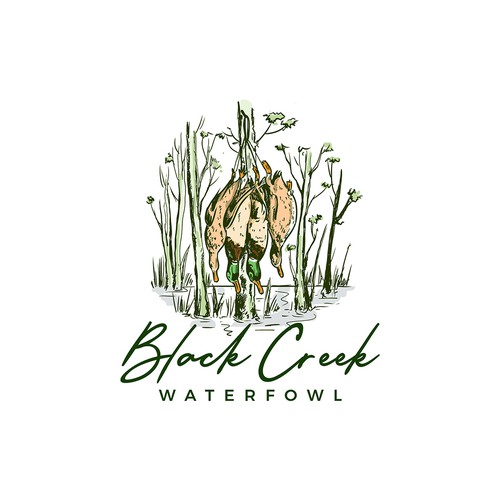 Creek design with the title 'Black Creek Waterfowl'