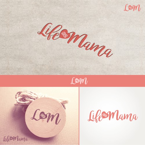 Motherhood logo with the title 'simple logo design for a baby and mom website'