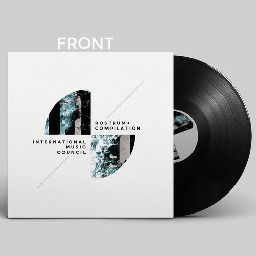 Vinyl record design with the title 'Vinyl cover concept'