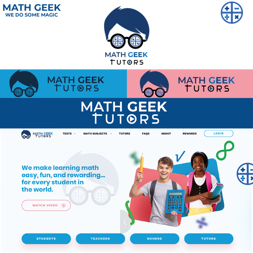 Mathematics logo with the title 'math geek logo'