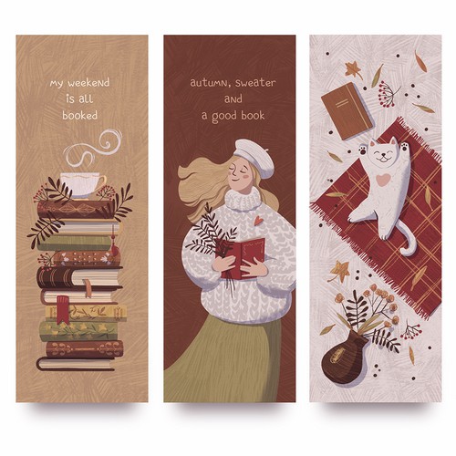 Book artwork with the title 'Set of Bookmarks'
